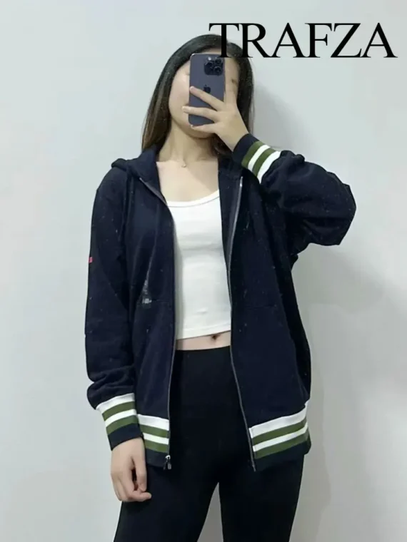 FlexElevate 2023 Women's Navy Hooded Cardigan