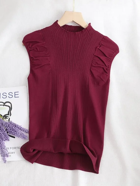 Flexelevate Casual Knitted Sleeveless Top