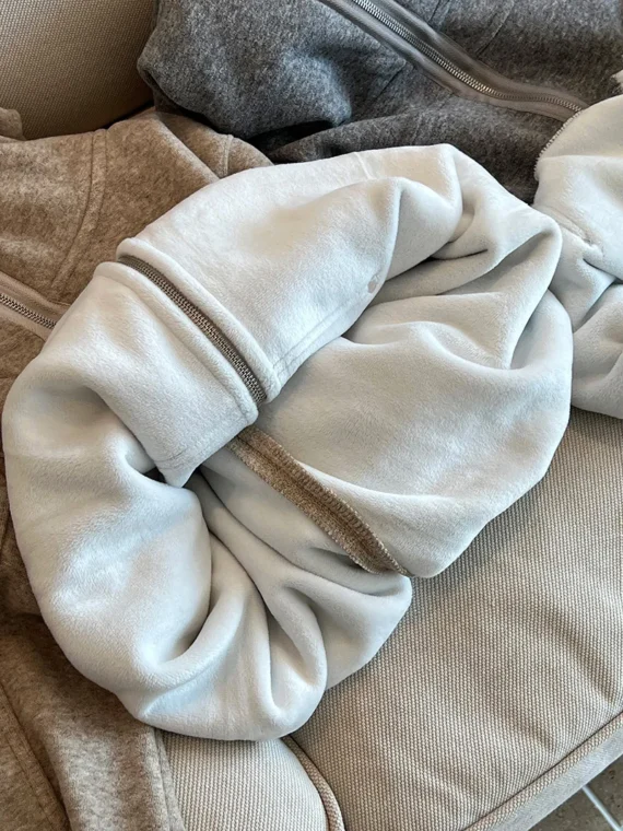 FlexElevate Double-Zip Knitted Hoodie Jacket Cardigan