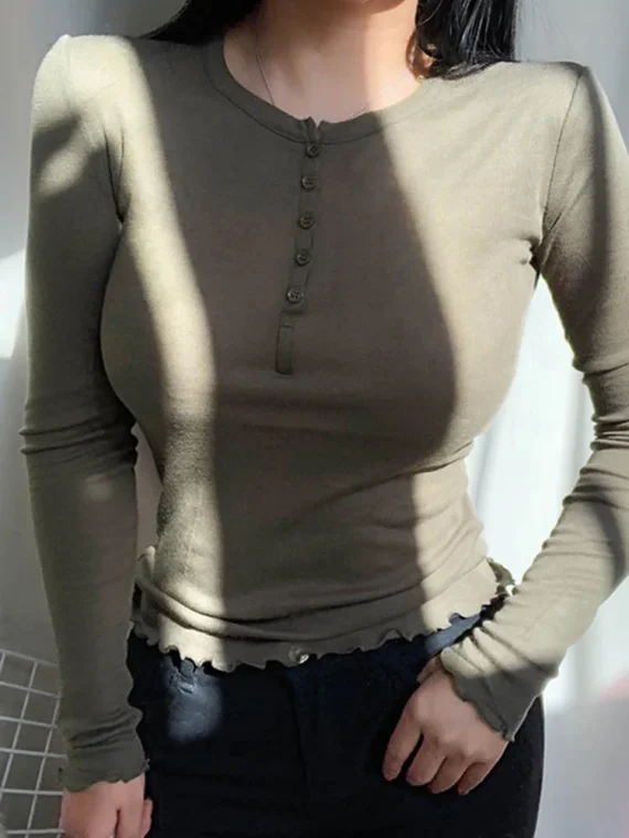 FlexElevate Slim Fit V-Neck Long Sleeve T-Shirt