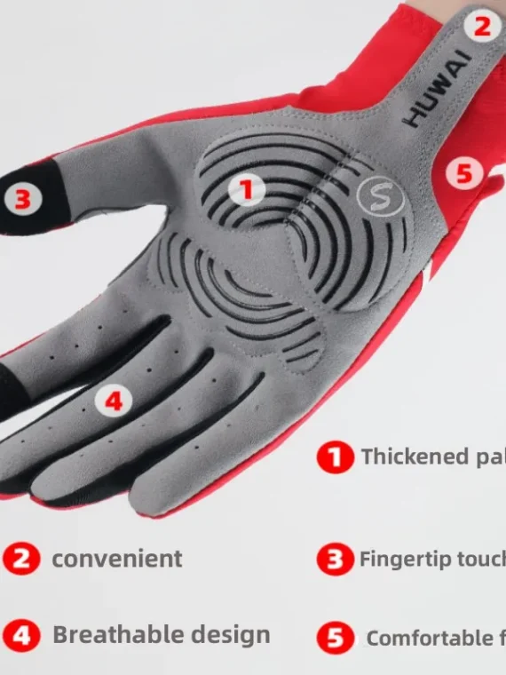 FlexElevate Touch Screen Grey Cycling Gloves
