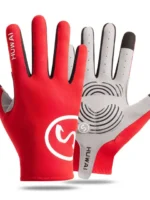 FlexElevate Touch Screen Red Cycling Gloves