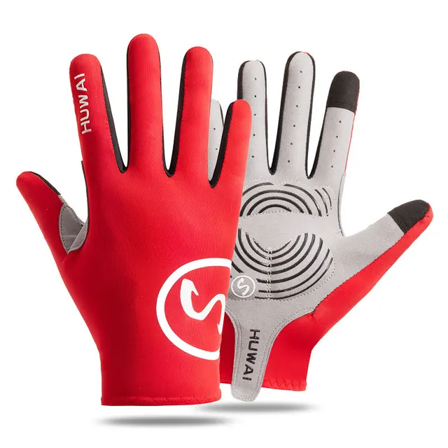 FlexElevate Touch Screen Red Cycling Gloves
