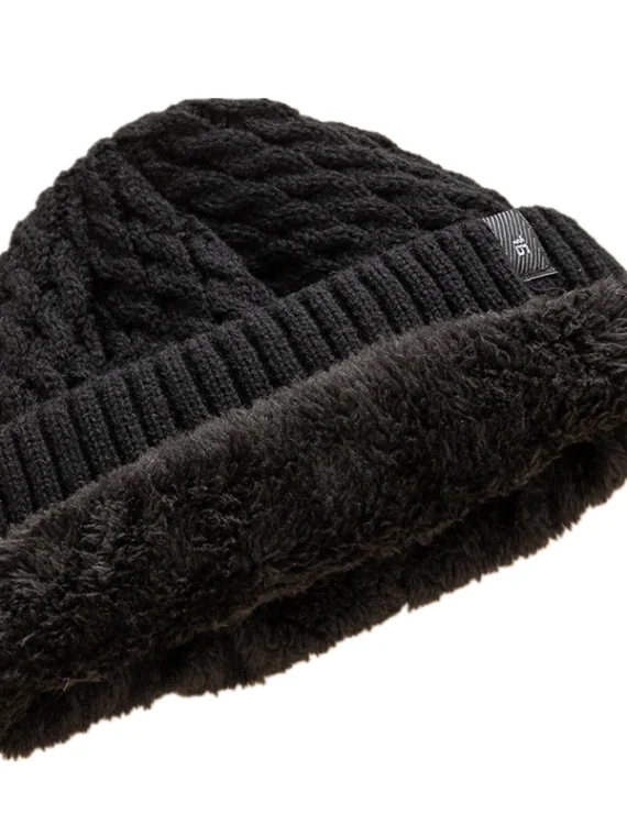 FlexElevate Knitted Winter Beanie Navy Hat