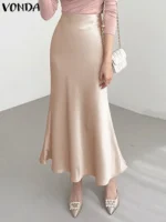 FlexElevate Elegant Satin Skirt