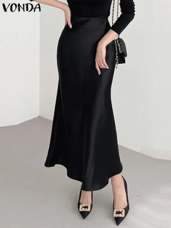 FlexElevate Elegant Satin Skirt