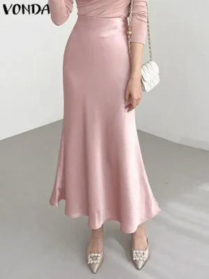 FlexElevate Elegant Satin Skirt