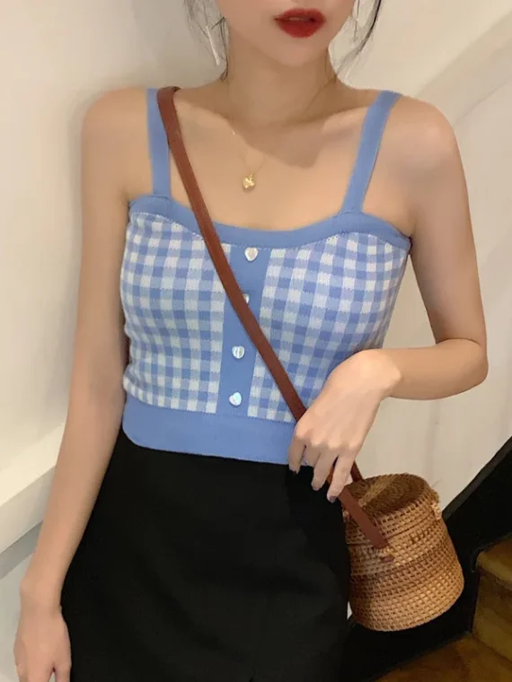 Flexelevate Plaid Chic Crop Top
