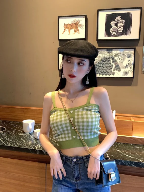 Flexelevate Plaid Chic Crop Top