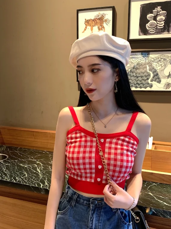 Flexelevate Plaid Chic Crop Top