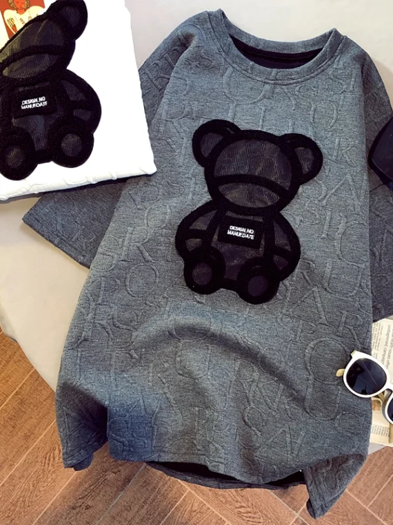 FlexElevate Women's Bear Jacquard T-Shirt