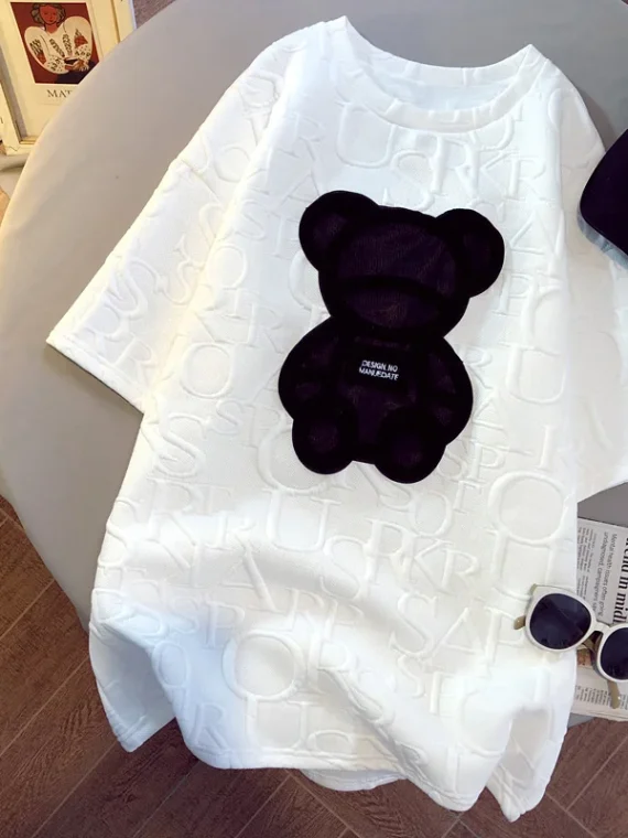 FlexElevate Women's Bear Jacquard T-Shirt