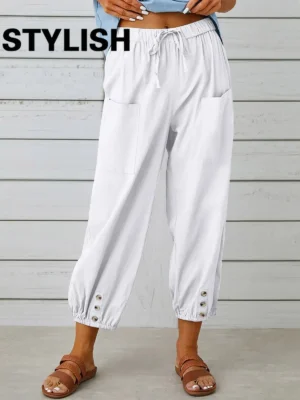 Women-Cotton-Linen-Pants-2023-Autumn-Solid-Color-Elastic-Waist-Loose-Straight-Trousers-Female-Harajuku-High-1