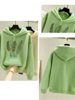 FlexElevate Feather Printed Plus Velvet Hoodie