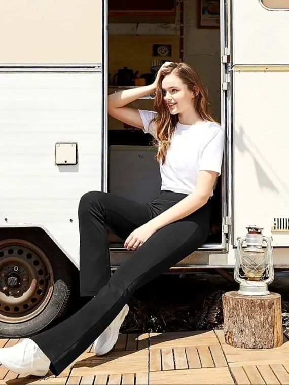 FlexElevate Women's Flared Wide-Leg Trousers