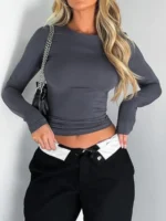 FlexElevate Women's Autumn Winter Long Sleeve Slim T-Shirts