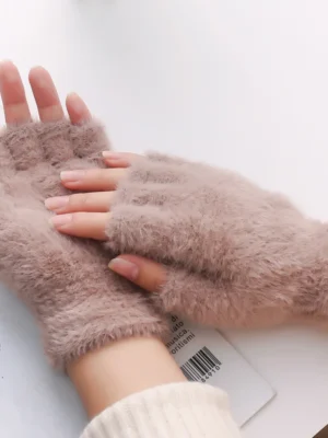 Women-Men-Half-Finger-Winter-Imitation-Mink-Cashmere-Gloves-Touch-Screen-Writing-Woolen-Warm-Mittens-For-1