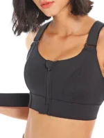 FlexElevate Plus Size Front Zipper Sports Bra