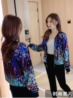 FlexElevate Glittering Sequins Embroidery Long-sleeved Loose Cardigan