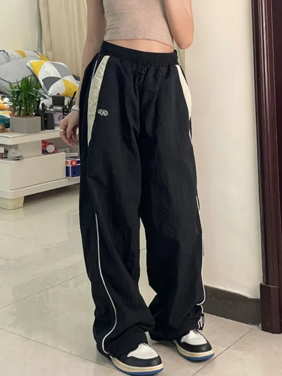 FlexElevate Spring Retro Solid Loose Drawstring Joggers