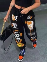 Flexelevate Y2K Harajuku Cartoon Skull Printed Sweatpants