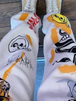 Flexelevate Y2K Harajuku Cartoon Skull Printed Sweatpants