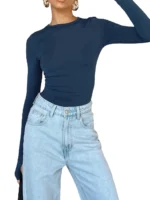 Flexelevate Long Sleeve Crop Top with Thumb Holes
