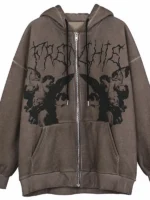 FlexElevate Vintage Angel Print Hoodie