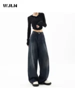 FlexElevate Y2K Vintage High Waist Loose Jeans