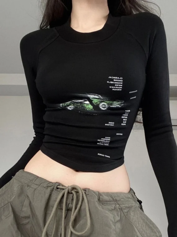 FlexElevate Y2K Slim Fit Long Sleeve T-shirt