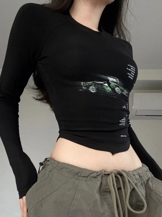 FlexElevate Y2K Slim Fit Long Sleeve T-shirt