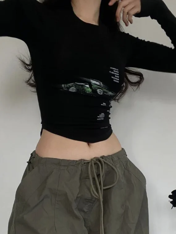 FlexElevate Y2K Slim Fit Long Sleeve T-shirt