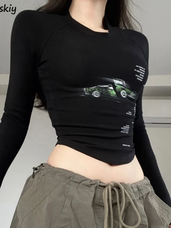 FlexElevate Y2K Slim Fit Long Sleeve T-shirt