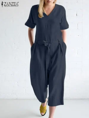 ZANZEA-Summer-Jumpsuits-Fashion-Women-V-Neck-Short-Sleeve-Rompers-Casual-Solid-Cotton-Overalls-Fmeale-Lace-1
