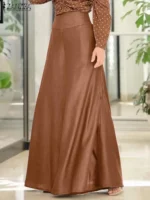 FlexElevate Women's Denim Maxi Skirt