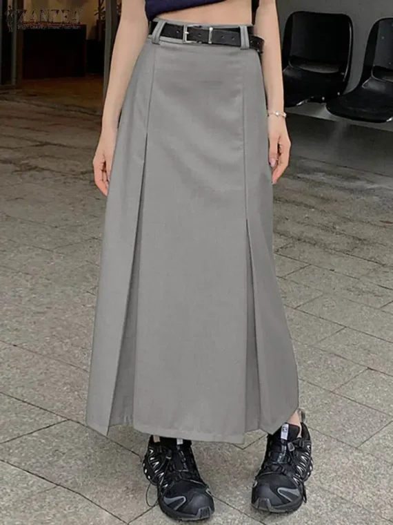 FlexElevate Pleated Maxi Skirt