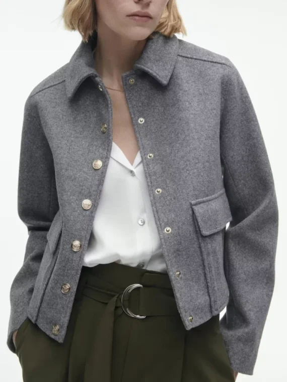 FlexElevate Woolen Button-Up Jacket