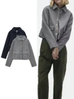 FlexElevate Woolen Button-Up Jacket