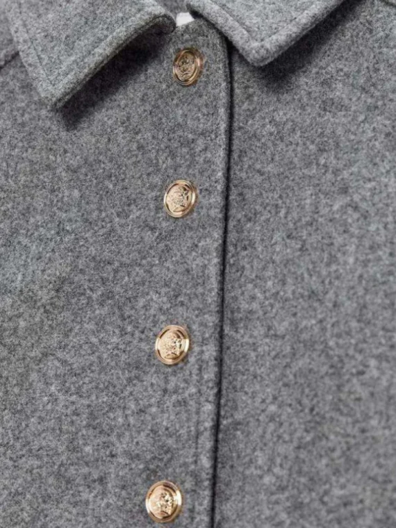 FlexElevate Woolen Button-Up Jacket