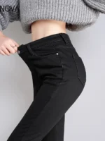 FlexElevate Women's Winter Velvet Jeans