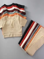 Flexelevate Women White Yoga Set Seamless Workout Clothes