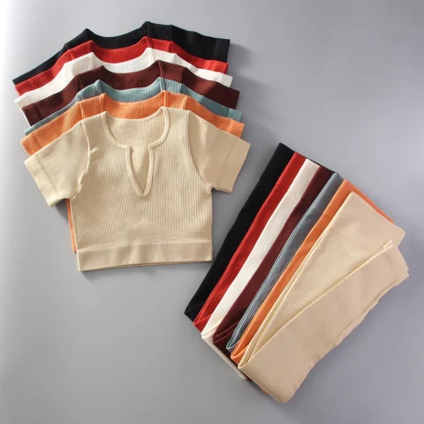 2023-Women-Yoga-Set-Seamless-Workout-Clothes-Fitness-Sports-TOP-Leggings-Long-Sleeve-Active-Wear-Gym