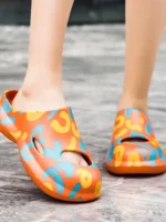 Flexelevate Acupressure Round Tip Red Sandals For Women