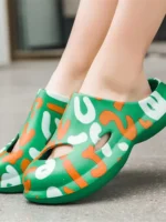 Flexelevate Acupressure Round Tip Red Sandals For Women