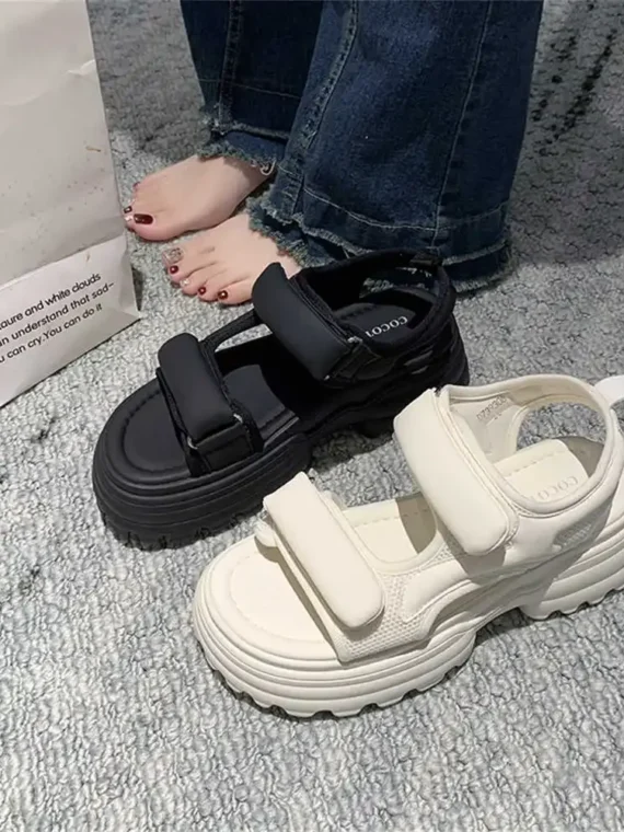 FlexElevate Women's Anti-Skid Platform Summer Sandals