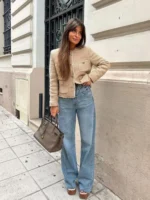 Flexelevate Elegant Khaki Tweed Jacket