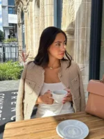 Flexelevate Elegant Khaki Tweed Jacket