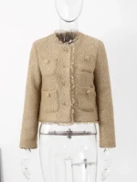 Flexelevate Elegant Khaki Tweed Jacket