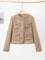 Flexelevate Elegant Khaki Tweed Jacket