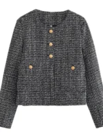 Flexelevate Elegant Grey Tweed Jacket